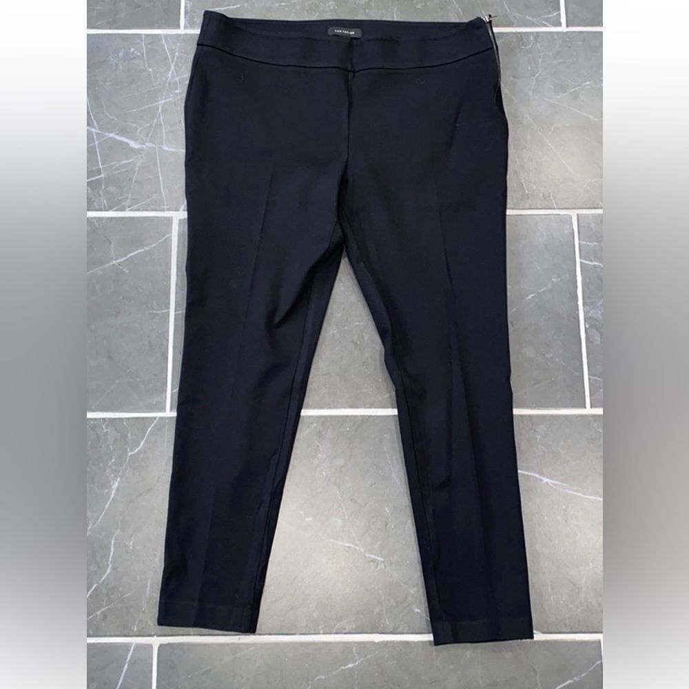 Ann Taylor Black Dressy‎ Side Zip Pants/Leggings Size 14